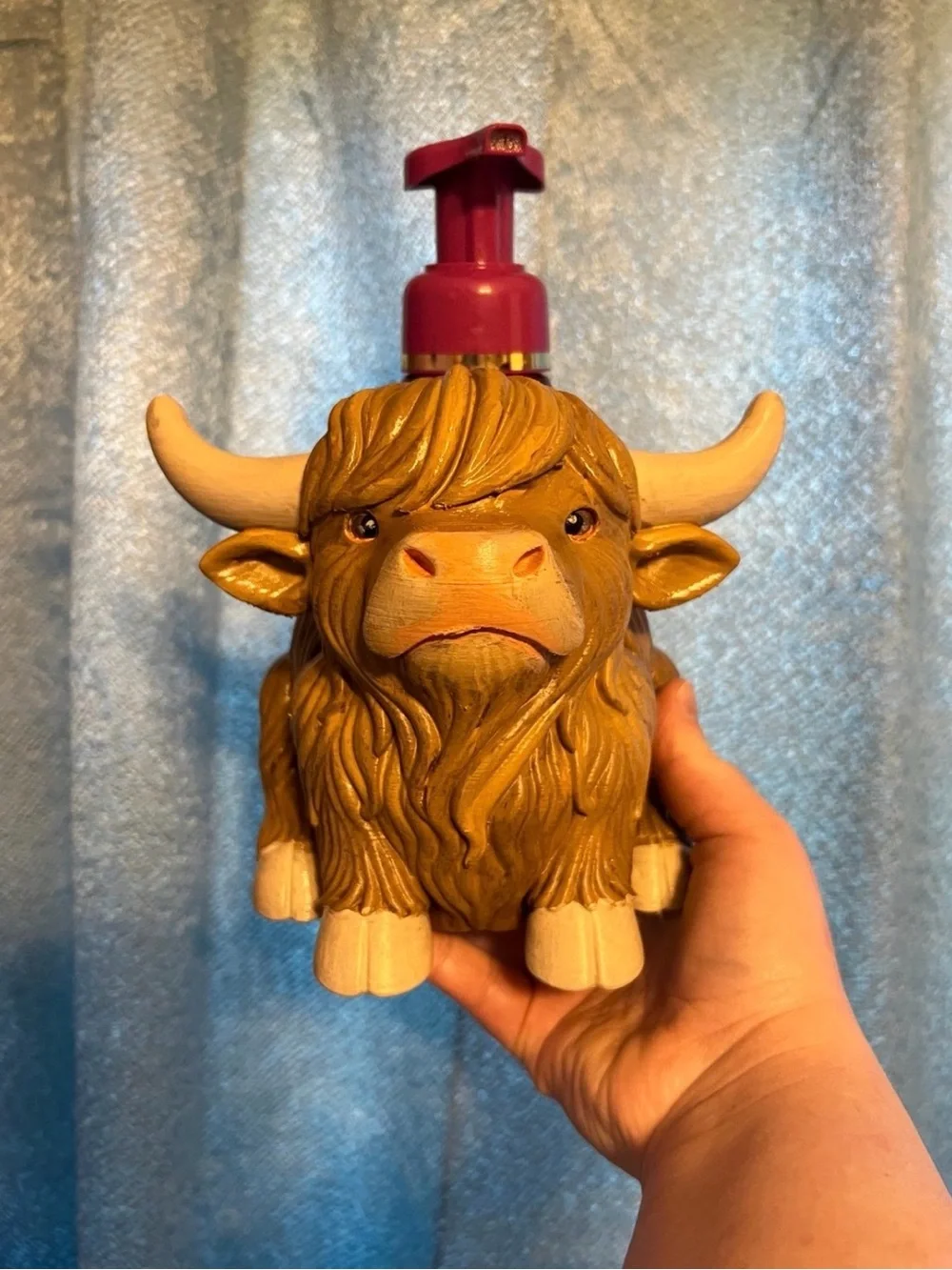 Bath and body works themed Highland cow soap holder